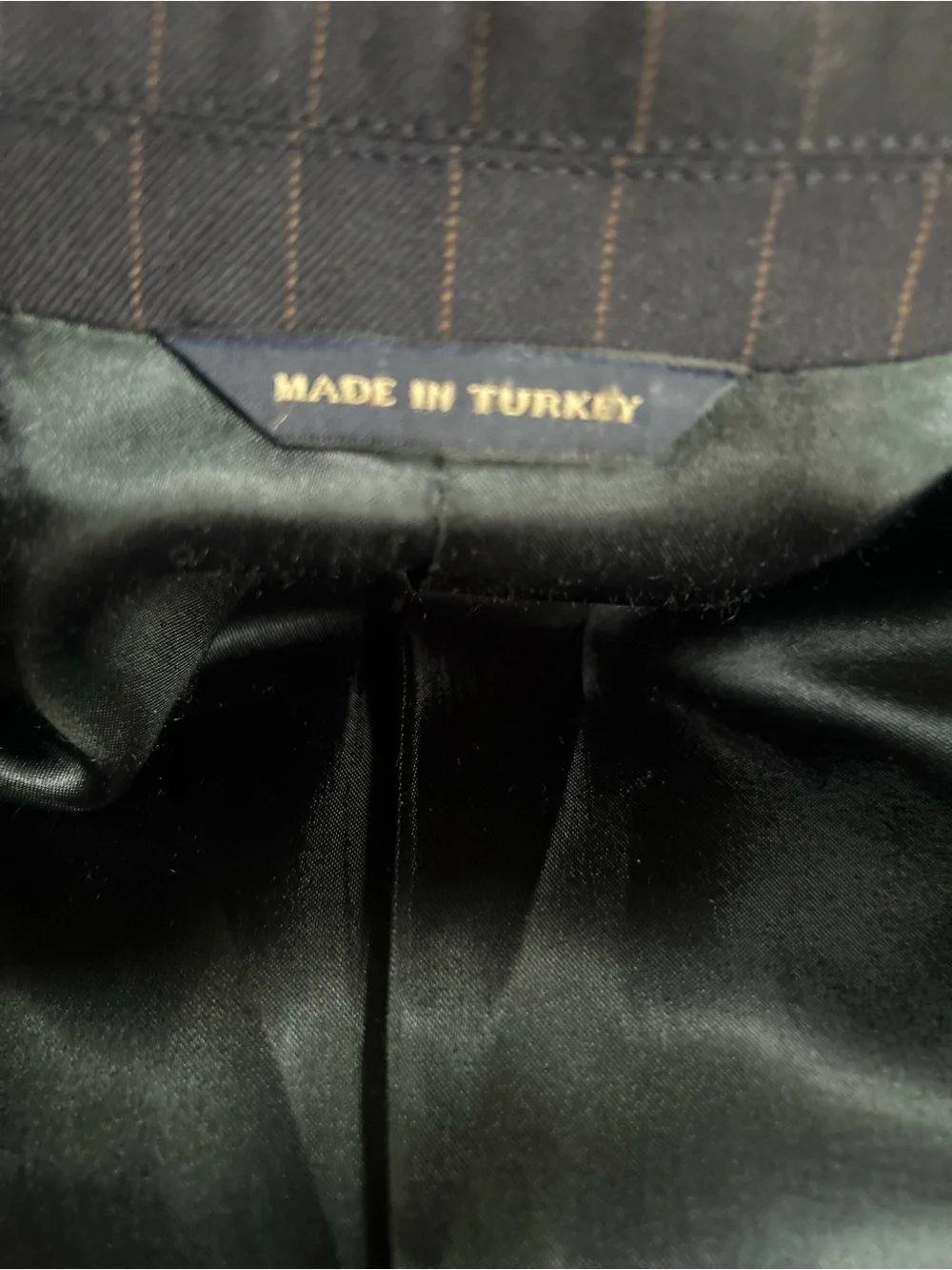 Banana Republic Modern suit - navy with Brown Pinstripes size 38S/ pants 32X30.